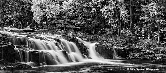 NYAdirondackButtermilkFalls9618BW_Pano_2014